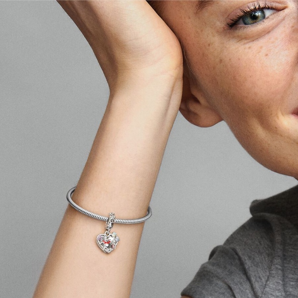 🆕 Pandora Disney Winnie the Pooh & Piglet Double Dangle Charm - Picture 4 of 10